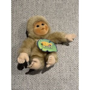 Hosung Little Monkey Lost Plush Soft Toy Vintage 1997 Little Tan Brown 6"